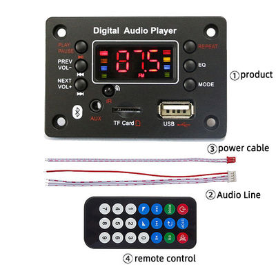 Placa de decodificación de MP3 BLUETOOTH con función de grabadora de voz de radio USB FM Soporta uso de WAV y pantalla Sí