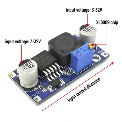 LED y LCD Compatible 43 * 22mm Super XL6009 módulo de refuerzo DC-DC con salida ajustable