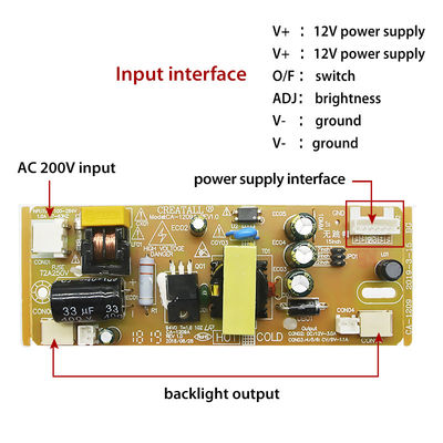 Una pantalla de televisor LCD KZ1209 LED de luz de fondo de banda Modulo de alimentación de corriente constante con salida DC 12V-3A