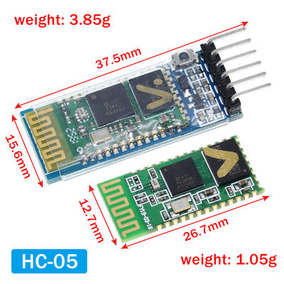 Módulo Bluetooth inalámbrico HC-05 HC-06 Transceptor RF con 2.4G Frecuencia 3.3V Nivel TTL y Convertidor UART de rango de 10 metros