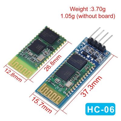Módulo Bluetooth inalámbrico HC-05 HC-06 Transceptor RF con 2.4G Frecuencia 3.3V Nivel TTL y Convertidor UART de rango de 10 metros