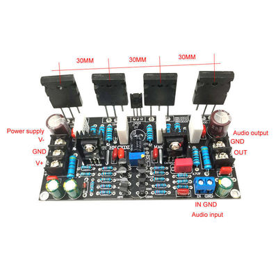 Placa amplificadora de potencia mono de 200 W con tubo de par Toshiba 1943 + 5200 y amplio rango de fuente de alimentación (20 V-90 V)