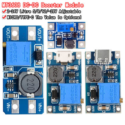 Creatall MT3608 Módulo de refuerzo CC-DC 2A Tabla de refuerzo Voltado de entrada 2-24V Voltado de salida 30V