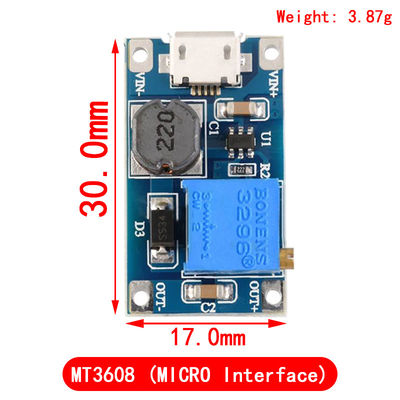 Creatall MT3608 Módulo de refuerzo CC-DC 2A Tabla de refuerzo Voltado de entrada 2-24V Voltado de salida 30V