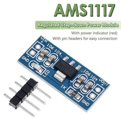AMS1117 IC de módulos de 3.3 V para aplicaciones de suministro de energía de 1,5 V, 1,8 V, 2,5 V y 3,3 V