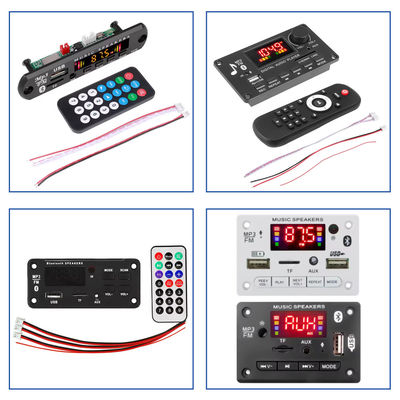 10W 20W Power Bluetooth Compatible Recargable Batería de litio Amplificador de la placa con reproductor de MP3 y micrófono