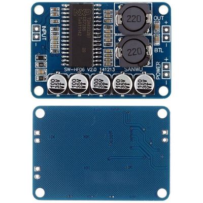 Módulo de amplificador de potencia digital de 35W TDA8932 Placa de audio azul para voltaje de trabajo DC 10-30V