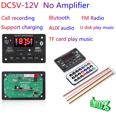 Módulo de reproductor de MP3 BT 5.0 inalámbrico con 6-12V DC y soporte de audio sin pérdidas para sistemas de audio de automóviles