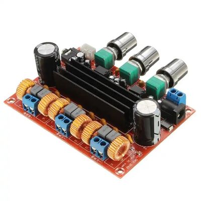 TPA3116D2 Modulo de amplificador 50Wx2 + 100W 2.1 Canal Digital Amplificador de potencia de la placa con DC 12-24V de entrada