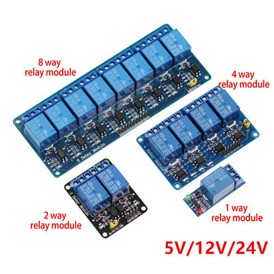 Trigger de alto y bajo nivel 5V / 12V / 24V Escudo para Arduino 1 2 4 6 8 módulo de relé de canal