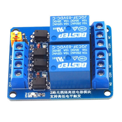 Módulo de relé de 2 canales con aislamiento de doble optoacoplador 3.3V 5V 12V 24V módulo de alimentación
