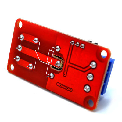 Módulo de relé de 1 canal de carga de contacto 12V con aislamiento de optoacoplador en placa de PCB roja