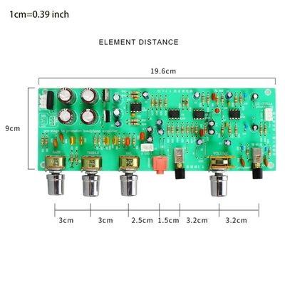 Placa amplificadora de potencia Dual AC Series, preamplificador DX338A con circuito de tono dual lineal de clase AA de 12V e interruptor de volumen igual