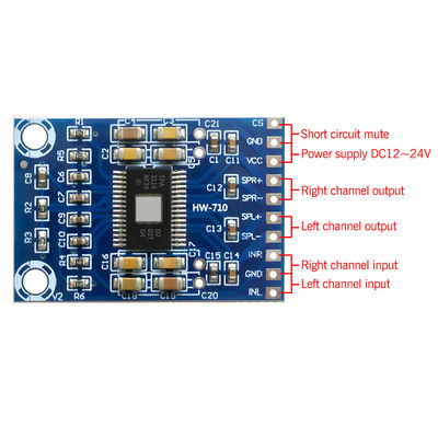 Placa amplificadora digital con chip TPA3116D2 con salida de 50 W+50 W y alimentación de 12 V-24 V CC