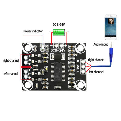2x15W Estéreo Clase D TPA3110 Amplificador Placa de audio 8-24V de alta potencia Molde privado