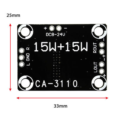 2x15W Estéreo Clase D TPA3110 Amplificador Placa de audio 8-24V de alta potencia Molde privado