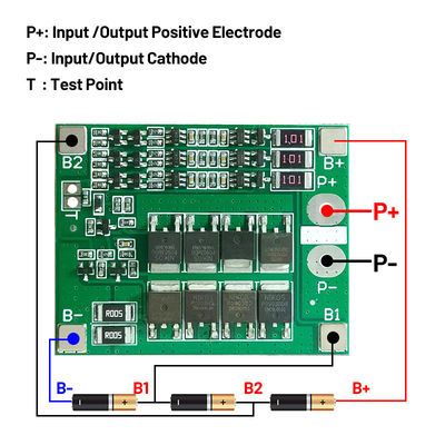 CA-3S-25A-B-T Li-Ion 18650 BMS PCM Batería de protección de la placa BMS PCM con equilibrio para Li-Ion Lipo Batería de paquete de células módulo DIY