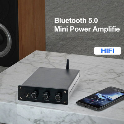 Amplificador de potencia de audio para el hogar de 100W * 2 + 200W con Bluetooth 5.0 y 2.1 canales Mini HiFi Stereo Clase D Amplificador digital
