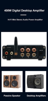 Amplificador de potencia de audio para el hogar de 100W * 2 + 200W con Bluetooth 5.0 y 2.1 canales Mini HiFi Stereo Clase D Amplificador digital