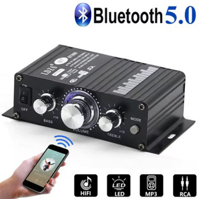 AK-270 12V Amplificador de audio Bluetooth de pequeña potencia con salida de 2.0 canales HIFI Mini Amplificador de potencia para sistema de sonido de cine en casa