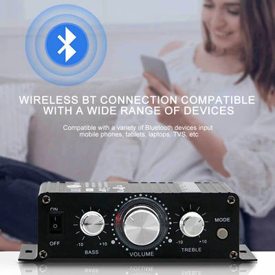 AK-270 12V Amplificador de audio Bluetooth de pequeña potencia con salida de 2.0 canales HIFI Mini Amplificador de potencia para sistema de sonido de cine en casa
