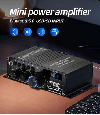 AK-380 2.0 Canal Bluetooth v5.0 Amplificador de audio con potencia de salida de 100-300W para cine en casa