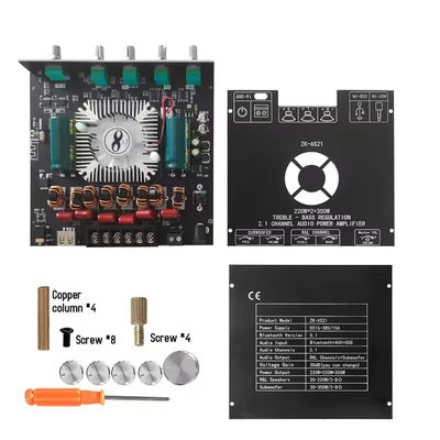 ZK-AS21 2.1 Modulo de amplificador de audio de canal TPA3255 Subwoofer 220WX2 + 350W 220WX2 + 350W Junta de amplificadores ZK-AS21