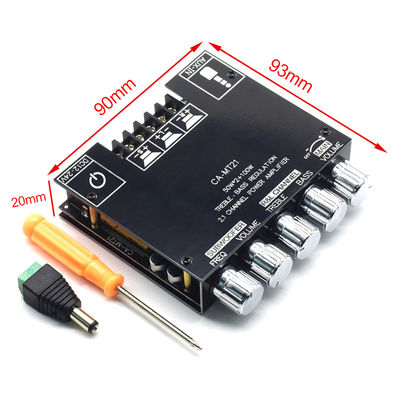 ZK-MT21 2.1 Modulo de amplificador de subwoofer de canal 5.0BT 12V 24V 2 * 50W + 100W de energía para uso doméstico placa de plástico para el sistema de altavoces