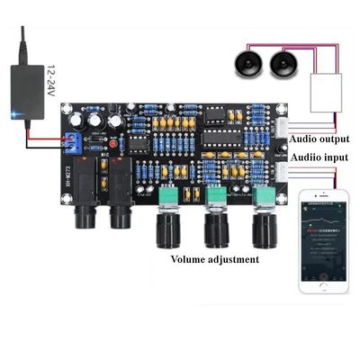 XH-M273 PT2399 Digital Preamplifier Board 12-24V DC con frecuencia estéreo para el control de micrófonos de Karaoke