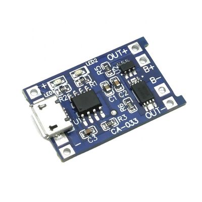 CA-033 Micro Type-c USB 5V con doble función 1A módulo de carga de baterías de litio 18650 TP4056 estándar