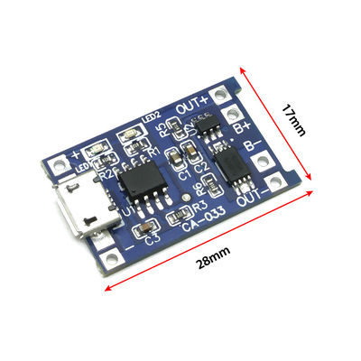 CA-033 Micro Type-c USB 5V con doble función 1A módulo de carga de baterías de litio 18650 TP4056 estándar