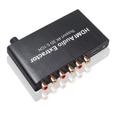 HDMI a 3.5mm RCA Convertidor de audio analógico Extractor Decodificador Amplificador para PS4 DVD 5.1 Canal Divididor de sonido Molde privado