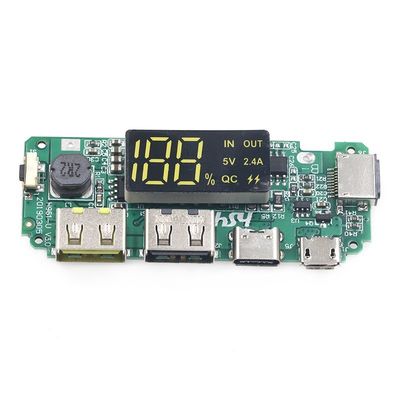 Dual USB 5V 2.4A Micro/Tipo-C LED USB Banco de energía móvil 18650 Modulo de carga Protección del circuito de la placa de carga de la batería de litio