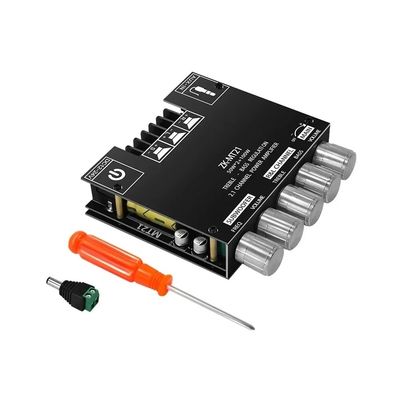 ZK-MT21 HiFi Digital Power Amplifier Board 100W+2*50W Subwoofer de 2.1 canales AUX 12/24V Audio Estéreo 5.0 Amp ZK-MT21