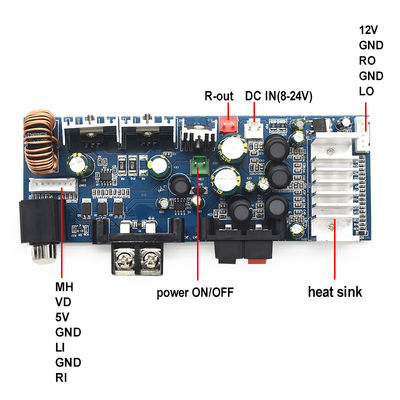 CA-3116AS Placa amplificadora Digital profesional de 2,0 canales para subwoofer 2*100W 8-24V Mini TPA3116 para sonido doméstico