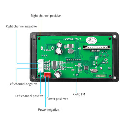 Junta de amplificadores de 80W Bluetooth 5.0 Junta de decodificadores MP3 con rango de potencia DC 5V-26V para audio de automóviles