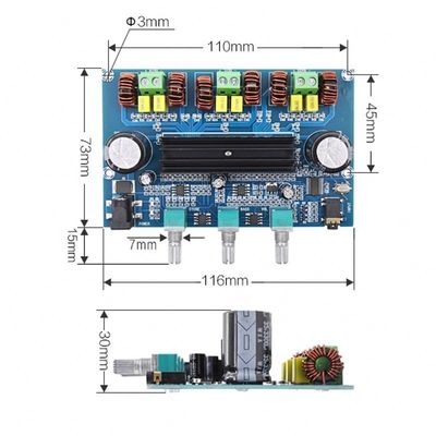 2.1 Canal Bluetooth 5.0 Amplificador digital con salida de alta potencia de 100W + 2x50W