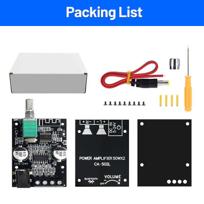 ZK-502L 2.0 Canal Digital Amplifier Board Home Theater HIFI Amplificador con BT5.0 50WX2 Metal Material Stereo Board ZK-502L