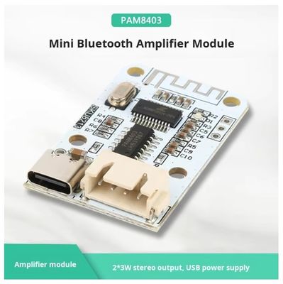 PAM8403 Mini Bluetooth Amplifier Board 5V 2x3W Tipo-C