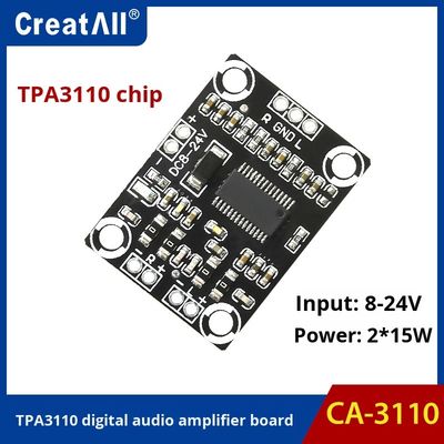 CA-3110 Placa de amplificador de clase D 2x15W 8-24V módulo estéreo de corriente continua