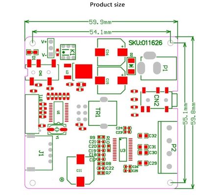 CA-1017 30W Stereo Bluetooth Amplifier Board con salida de 24V