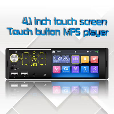 Estéreo de coche portátil de 4.1 pulgadas con doble USB, pantalla táctil HD para reproductor MP5 Bluetooth, luces coloridas, autorradio, radio de coche CD para DVD VCD
