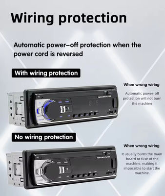 Creatall Universal Car Stereo USB / SD AUX & FM Receptor con AI Audio Receptor de plástico de carga USB y amplificadores