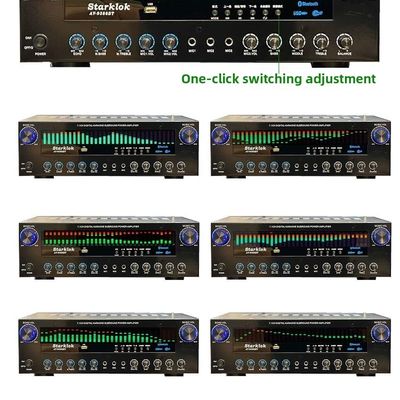 AV-9388BT/AV-999BT 2200W/1200W Amplificador inalámbrico profesional de 7 canales BT de alta fidelidad Teatro doméstico 7.1 Sistema de altavoces Metal