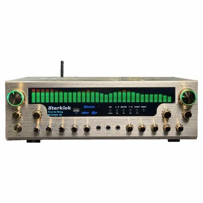 8000SW Versión insignia 7.1 CH 2500W Amplificador para el hogar de aleación de oro de aluminio completo Cuerpo doble anillo de partición de vaca Amplificador estéreo