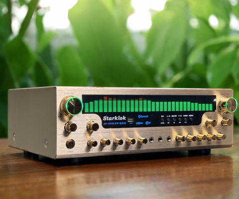 8000SW Versión insignia 7.1 CH 2500W Amplificador para el hogar de aleación de oro de aluminio completo Cuerpo doble anillo de partición de vaca Amplificador estéreo