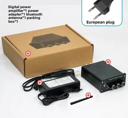 Amplificador lineal de alta potencia 2.0 canales 2*100W BT 5.0 con luz RGB, agudos y graves ajustables, nuevo mini HiFi estéreo digital para el hogar