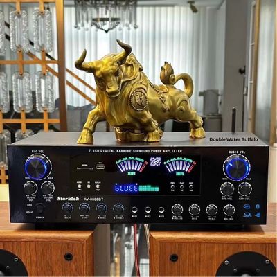 Amplificador de cine en casa profesional AV-8888BT de 7.1 canales y 2000W con potencia ultra alta, sistema de sonido envolvente KTV inalámbrico BT