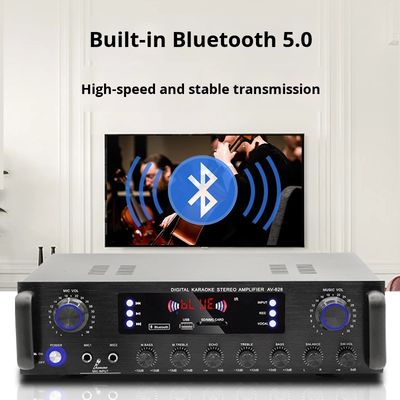 AV-628 Profesional 2.1 Canal 600W Amplificador de subwoofer coaxial para el hogar Modelo de alta potencia BT Receptor de fibra óptica transfronterizo