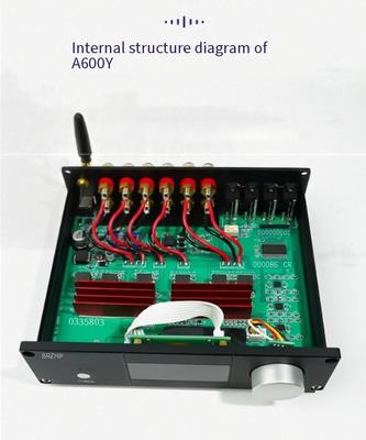 A600Y Activo Amplificador de potencia de cine en el hogar 5.1 Multi-canal 5 * 50W + 100W Ajuste independiente Control remoto BT 5.3 Subwoofer